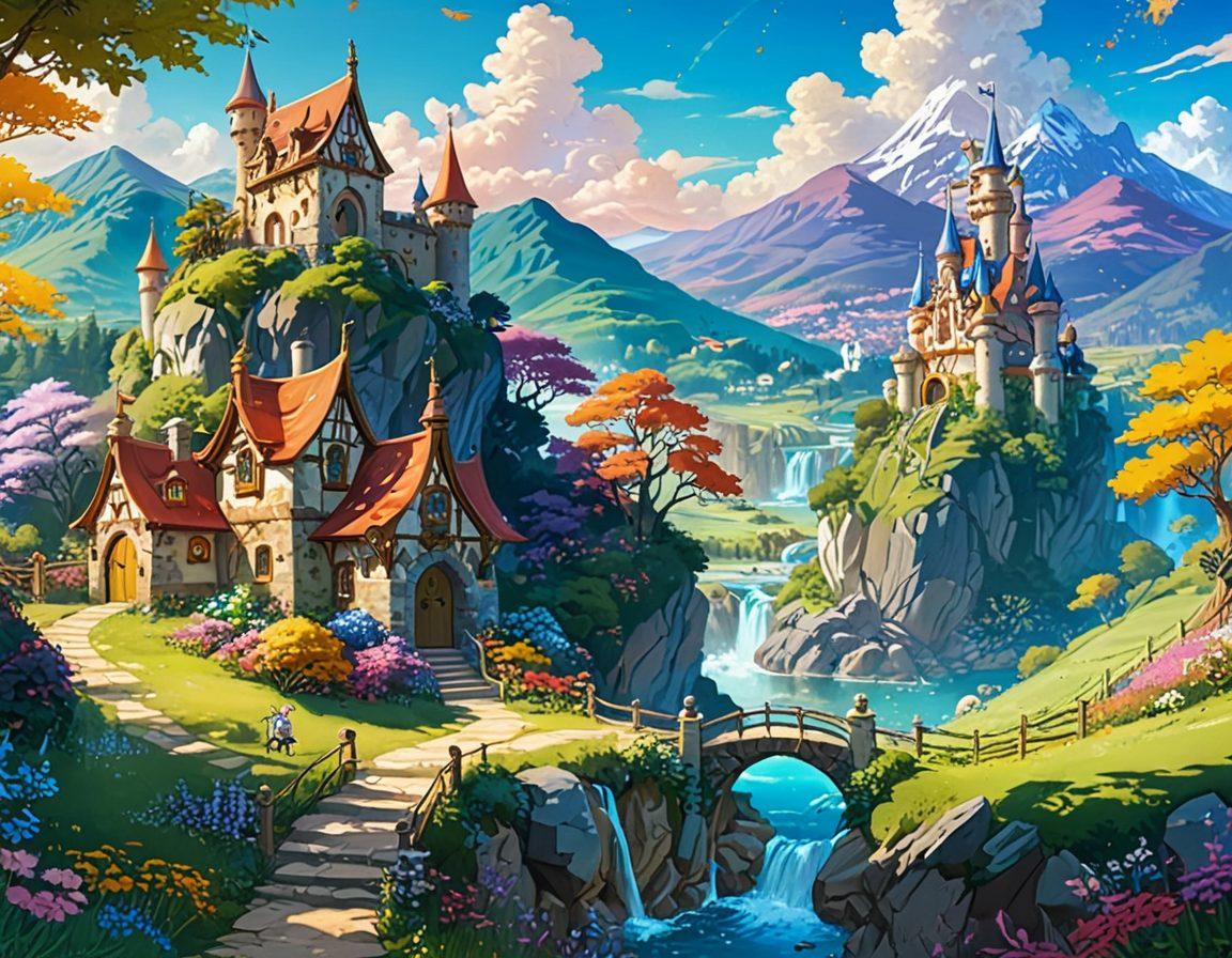 A vibrant scene illustrating a whimsical fantasy world filled with colorful characters from hentai, showcasing both playful and romantic themes. Include an array of intricate details like lush landscapes, enchanting architecture, and dynamic poses that convey emotion. Subtle hints of eroticism portrayed artfully, capturing the essence of adult anime culture. Focus on vivid colors and anime-style aesthetics. super-realistic. vibrant colors. fantasy art.